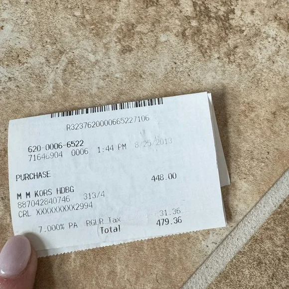 Michael Kors Grey Croc Embossed Hamilton Studded Tote - Picture 15 of 16